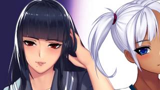 Anime girl bubble popping game.