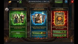 [KoA][NF][Summoning]a bunch of hero exp and fragments in King of Avalon