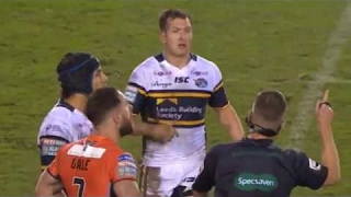 Referee Ben Thaler "Play with it at home", as drone flies over stadium. [Castleford vs Leeds '17]