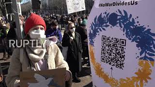 Germany: Hundreds rallied in front of Russian embassy in support of Ukraine