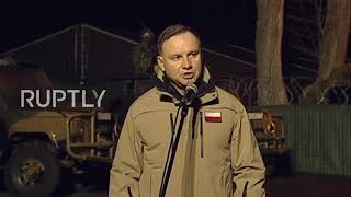 Poland: Duda expresses gratitude to soldiers and over 26,000 police guarding border