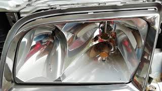 Чистка отражателей фар Mercedes w140.