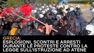 Grecia: esplosioni, scontri e arresti durante le proteste contro la legge sull'istruzione ad Atene