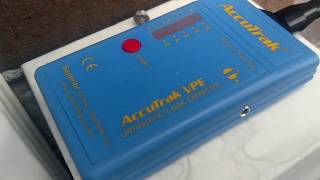 Accutrak VPE ultrasonic leak detector in action ? HVAC finding a leak at the OD coil very quickly.