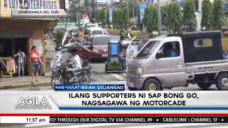 Ilang supporters ni SAP Bong Go, nagsagawa ng motorcade