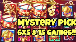 ***DANCING DRUM 6x5 & 15 GAMES*** BIG WIN MYSTERY PICK BONUS GAMES