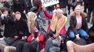 law face sitting protests in London