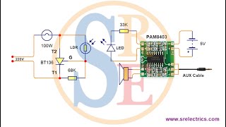 110v/ 220v Music Reactive Bulb Circuit
