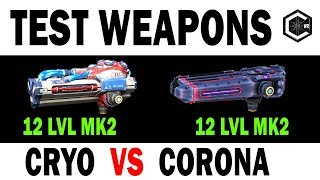 CRYO12 MK2 VS CORONA 12 MK2 WAR ROBOTS WEAPON TEST!