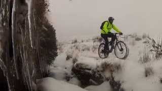 Fat Bike in the Snow in North Wales