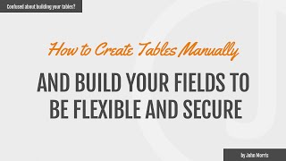How to Create Database Tables Manually in PHPMyAdmin