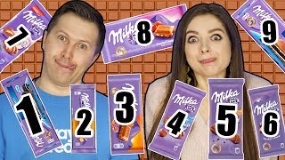 10 видов ШОКОЛАДОК МИЛКА! Угадай на вкус! ? Эльфинка