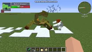 Minecraft mod Mutant creatures Mutant Creeper vs Mutant Snow golem