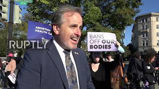 USA: Pro-choice and pro life protesters face off as supreme court considers abortion ban arguments