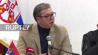 Serbia: President Vucic promises Kosovo Serbs to "win fight" as border tensions escalate