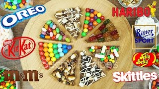 Сладкая пицца без выпечки с M&M’s, Milky Way, Kinder, Kitkat, Skittles, Haribo, Oreo и Nutella