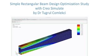 Creo Simulate design optimization study of a rectangular beam