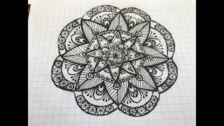 581.Рисовать мандалы очень просто! Без циркуля и шаблонов! Подробный мастер класс.