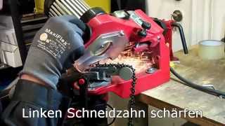 "Jolly Star electric chain grinder" Motorsägekette, Sägekette maschinell schärfen, schleifen