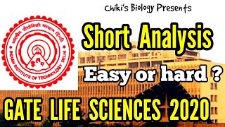 GATE LIFE SCIENCES 2020 || Expected Cut Off & Question paper analysis.........By Chiki's Biology