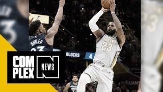 LeBron Reacts to Sinking Game-Winning Shot Against Timberwolves