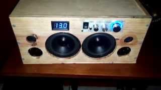 Homemade portable bluetooth boombox
