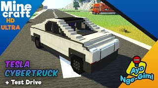 Minecraft : Bikin Tesla Cybertruck + Test Drive