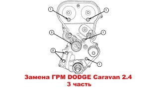 Замена ГРМ DODGE Caravan 2.4 (Chrysler Voyager). 3 часть.
