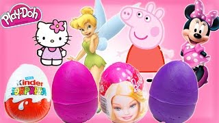 Huevos Sorpresa Peppa Pig en español Barbie Play Doh juguetes de peppa pig