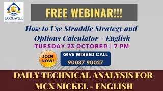 MCX NICKEL TRADING TECHNICAL ANALYSIS OCT 23 2018 ENGLISH CHENNAI TAMIL NADU INDIA