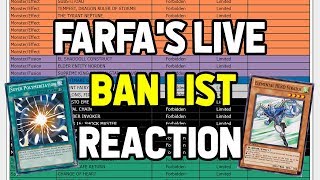 Farfa's LIVE ban list REACTION! Initial thoughts & review!