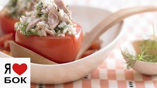 Фаршированные томаты. Запеченные помидоры в духовке.