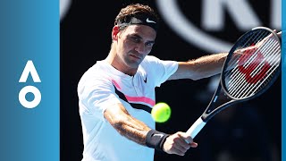 Federer lands no-look around-the-back shot (4R) | Australian Open 2018