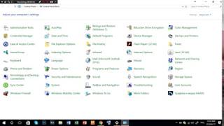 Control Panel in Windows 10 Annivesary update