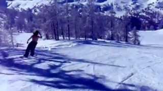 Topless Snowboarding