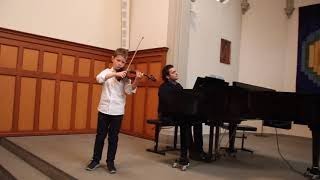 Nikita Evgeny Koller (10) plays Accolay violin concerto, 1st part