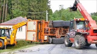 Nehoda Fendt 824 Vario + Romill Mamut Zetor 16145 tractor crashes accidents