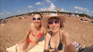 #850 Россия Санкт Петербург Пляж в Солнечном Шторм на Финском заливе