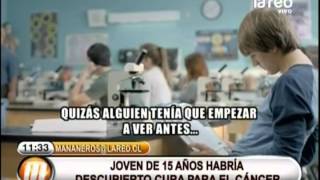 Joven de 15 años habría descubierto la cura para el cáncer