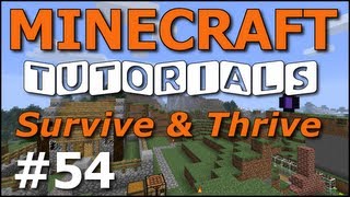 Minecraft Tutorials - E54 Boathouse Boat Dispenser (Survive and Thrive III)