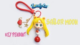 43】Sailor Moon Pendant【Clay Tutorial/ Anime Figure/ DIY/Lovely4u】