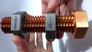 Многозаходный болт с левой и правой резьбой на 3D принтере 3d print #Shorts