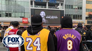 Fans mourn Kobe Bryant's tragic passing outside of Staples Center | FOX SPORTS