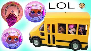 School Bus Girls ! LOL Surprise Glam Glitter + Confetti POP Blind Bag Toys