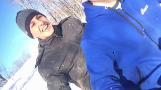 Катаем по ЗИМНЕМУ СОЧИ на Yamaha DT 50 x ATV Irbis250S