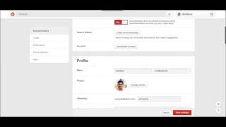 Pinterest - Edit your settings