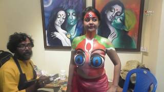 BODY PAINTING Art Show 2017  at  ICCR KOLKATA  INDIA.
