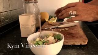 Feta chees & melon salad with a crunch