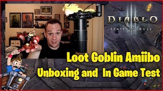 Diablo 3 Loot Goblin Amiibo Unboxing and In Game Test  - Nintendo Switch