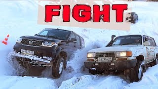 Победа любой ценой! Новый УАЗ Патриот против  Land Cruiser 80. + Нива. бездорожье, оффроад 2018